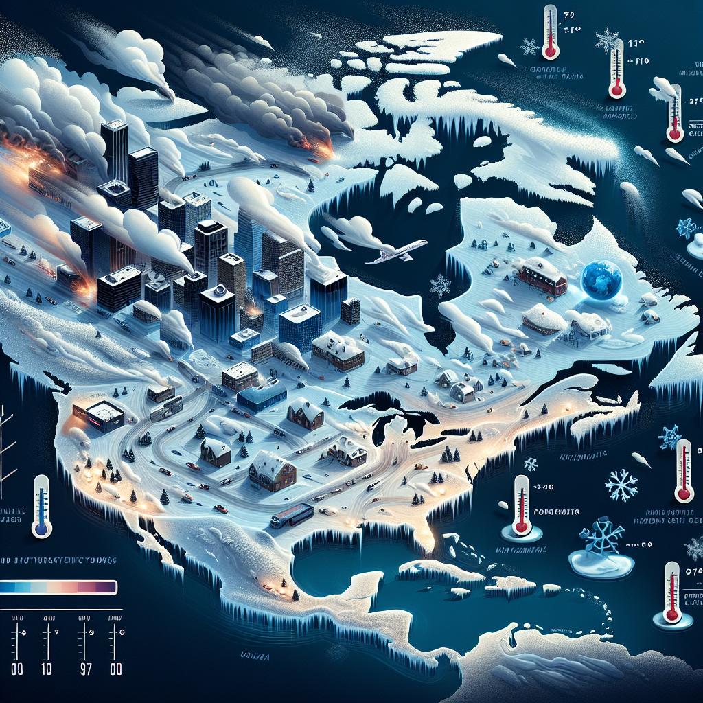 Vague de froid arctique aux États-Unis, -45 °C